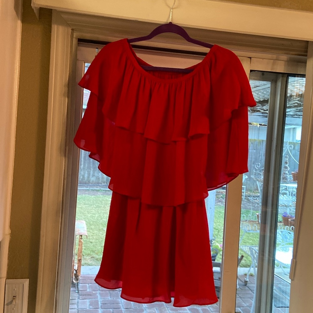 Show Me Your MuMu Red ruffle dress